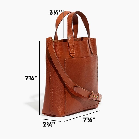 Madewell small leather transport crossbody black bag - Picture 3 of 16